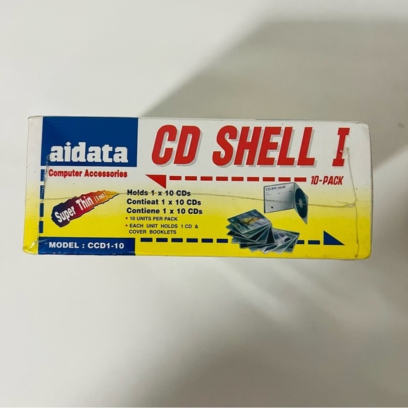 Aidata CD Cover Booklet Case 10 Unite Per Pack NEW Bundle of (2) Super Thin 5mm - Picture 3 of 6